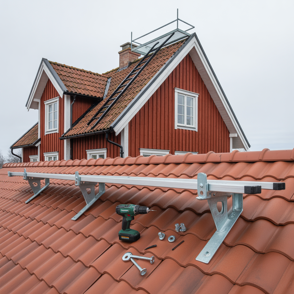 takstegar och takbryggor krav montering och pris