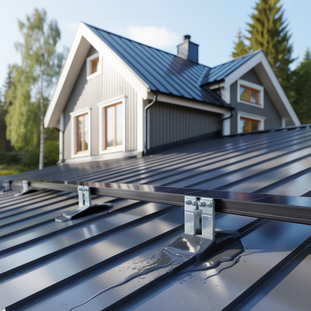 montera solceller pa plattak infastning och tathet